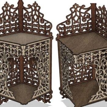 Intra απο ξύλο plywood 3mm-4mm πάχος - Σκαλιστό Ράφι 6mm Δίασταση 30x30 cm Intraeaxys-075ym9mo - Image 1