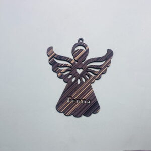 Intra απο ξύλο plywood 3mm-4mm πάχος - Προσωποποιημένο Χριστουγεννιάτικο Στολίδι Άγγελος Δίασταση 10x10 cm Intraeaxys-r7vml2z7