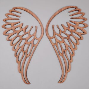 Intra απο ξύλο plywood 3mm-4mm πάχος - Ξύλινη αποκοπή φτερών αγγέλου Δίασταση 30x30 cm Intraeaxys-pok36l37