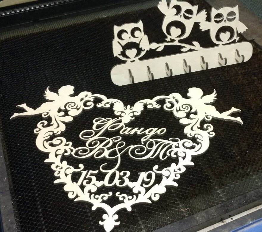 Intra απο ξύλο plywood 3mm-4mm πάχος - Διακόσμηση γάμου Love Angel Cupid Δίασταση 30x30 cm Intraeaxys-yon09z27