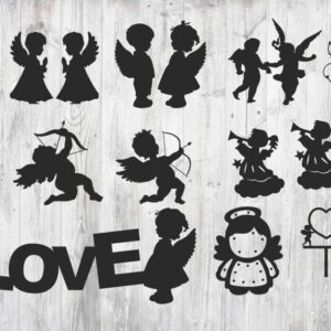 Intra απο ξύλο plywood 3mm-4mm πάχος - Χαράξτε τις σιλουέτες του Έρως Δίασταση 30x30 cm Intraeaxys-ro6ylz37
