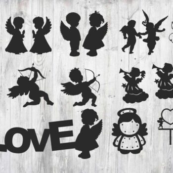 Intra απο ξύλο plywood 3mm-4mm πάχος - Χαράξτε τις σιλουέτες του Έρως Δίασταση 30x30 cm Intraeaxys-ro6ylz37 - Image 1