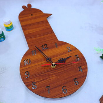 Intra απο ξύλο plywood 3mm-4mm πάχος - Ρολόι τοίχου σε σχήμα πάπιας Δίασταση 30x30 cm Intraeaxys-51rrnrv1 - Image 9