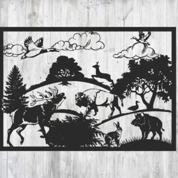 Intra απο ξύλο plywood 3mm-4mm πάχος - Σχέδιο πάνελ διακοσμητικών κιγκλιδωμάτων Wildlife Δίασταση 30x30 cm Intraeaxys-d1lv8x6o - Image 1