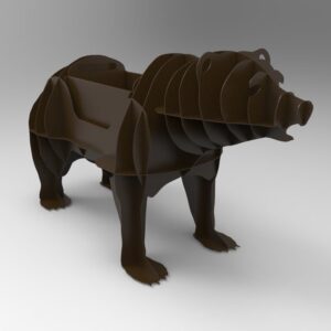 Intra απο ξύλο plywood 3mm-4mm πάχος - Πρότυπο CNC Grill Bear CNC Plasma Cut BBQ Δίασταση 30x30 cm Intraeaxys-r1z2q421