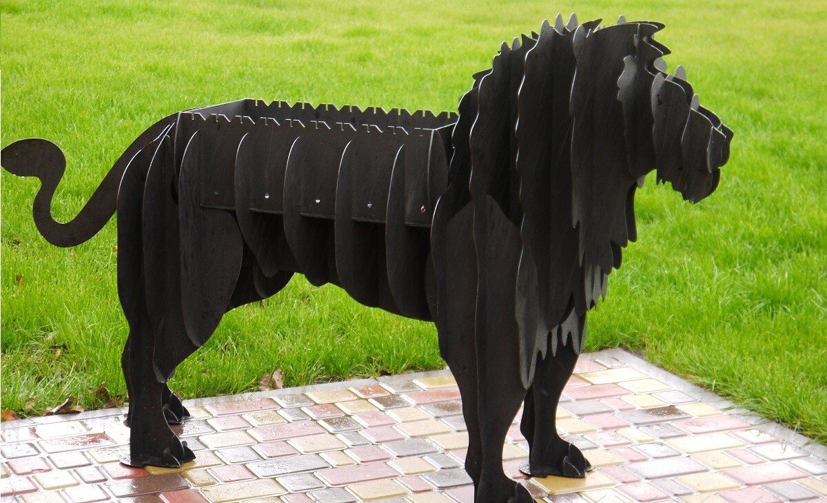 Intra απο ξύλο plywood 3mm-4mm πάχος - Lion BBQ Grill CNC Plasma Δίασταση 30x30 cm Intraeaxys-075ykjpo