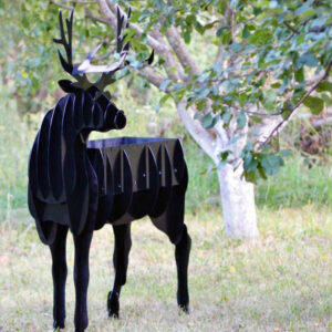 Intra απο ξύλο plywood 3mm-4mm πάχος - Σχέδιο cnc μπάρμπεκιου ελαφιού Δίασταση 30x30 cm Intraeaxys-0752k37z