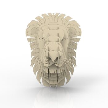 Intra απο ξύλο plywood 3mm-4mm πάχος - Τρόπαιο Lion Head Δίασταση 30x30 cm Intraeaxys-joedy551 - Image 1