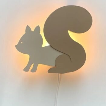 Intra απο ξύλο plywood 3mm-4mm πάχος - Φωτιστικό τοίχου Squirrel Διακόσμηση Παιδικού Δωματίου Δίασταση 30x30 cm Intraeaxys-eo2z59qo - Image 3