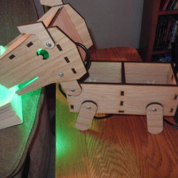 Intra απο ξύλο plywood 3mm-4mm πάχος - Ξύλινο Φωτιστικό Σκύλου Δίασταση 30x30 cm Intraeaxys-078y0m4o - Image 1