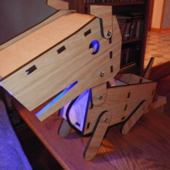 Intra απο ξύλο plywood 3mm-4mm πάχος - Ξύλινο Φωτιστικό Σκύλου Δίασταση 30x30 cm Intraeaxys-078y0m4o - Image 3