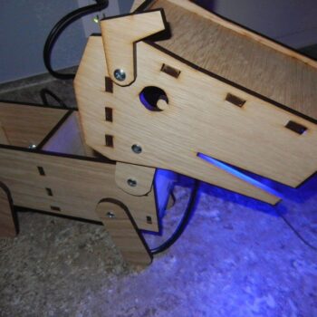 Intra απο ξύλο plywood 3mm-4mm πάχος - Ξύλινο Φωτιστικό Σκύλου Δίασταση 30x30 cm Intraeaxys-078y0m4o - Image 4