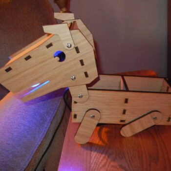 Intra απο ξύλο plywood 3mm-4mm πάχος - Ξύλινο Φωτιστικό Σκύλου Δίασταση 30x30 cm Intraeaxys-078y0m4o - Image 5