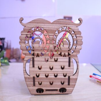 Intra απο ξύλο plywood 3mm-4mm πάχος - Μολυβοθήκη κουκουβάγιας 3mm Δίασταση 30x30 cm Intraeaxys-m1d6mle7 - Image 9