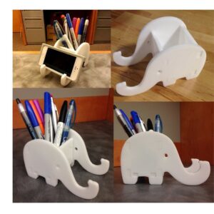 Intra απο ξύλο plywood 3mm-4mm πάχος - Θήκη τηλεφώνου και στυλό ελέφαντα Δίασταση 30x30 cm Intraeaxys-d1lv9gxo