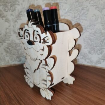 Intra απο ξύλο plywood 3mm-4mm πάχος - Μολυβοθήκη Tiger Δίασταση 30x30 cm Intraeaxys-zo9y6w47 - Image 3