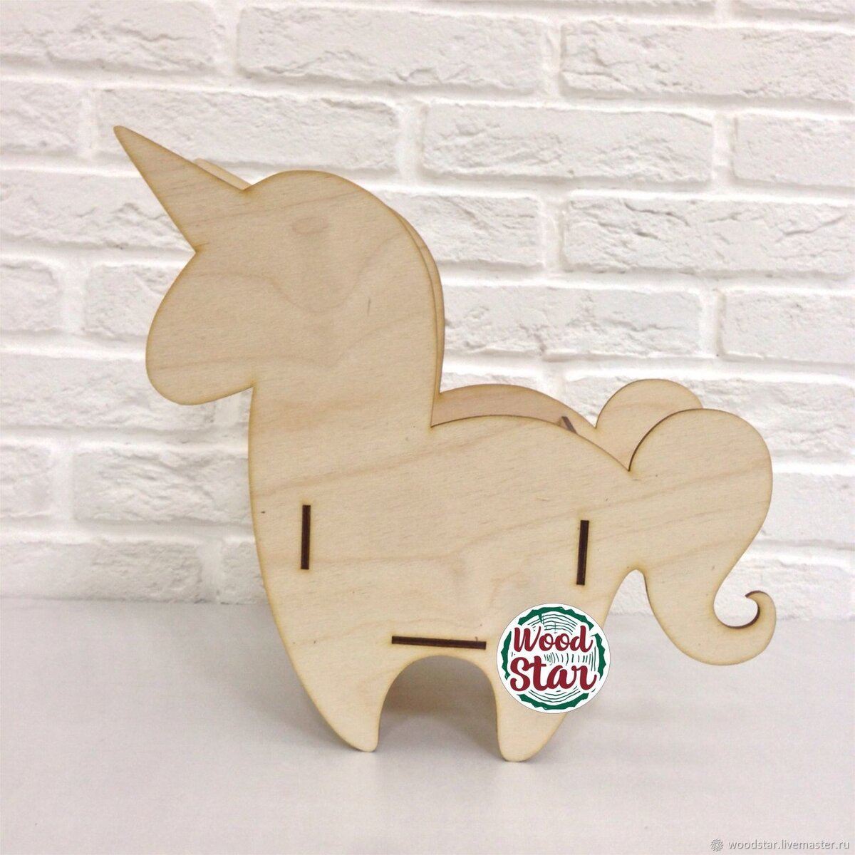 Intra απο ξύλο plywood 3mm-4mm πάχος - Μονόκερος Μολυβοθήκη Organizer Flower Box Δίασταση 30x30 cm Intraeaxys-qommkj5o