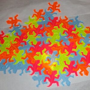Intra απο ξύλο plywood 3mm-4mm πάχος - Escher Style Tessellating Lizards Δίασταση 30x30 cm Intraeaxys-lopqxgz7