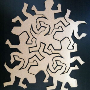 Intra απο ξύλο plywood 3mm-4mm πάχος - Tessellating Lizards Δίασταση 30x30 cm Intraeaxys-joed2q91