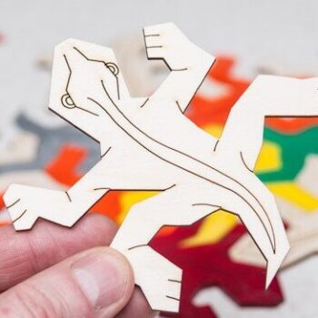 Intra απο ξύλο plywood 3mm-4mm πάχος - Escher Style Reptiles Δίασταση 25x30 cm Intraeaxys-ro6ye527 - Image 1