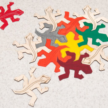 Intra απο ξύλο plywood 3mm-4mm πάχος - Escher Style Reptiles Δίασταση 25x30 cm Intraeaxys-ro6ye527 - Image 3