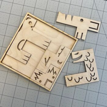 Intra απο ξύλο plywood 3mm-4mm πάχος - Παζλ με ζώα Δίασταση 30x30 cm Intraeaxys-yon02eg7 - Image 1