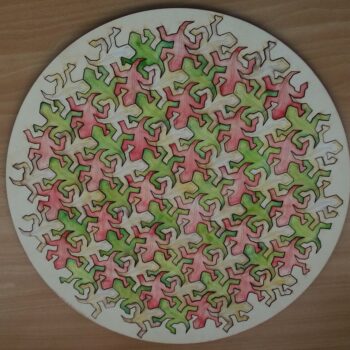 Intra απο ξύλο plywood 3mm-4mm πάχος - Escher Lizard Δίασταση 30x30 cm Intraeaxys-6o3ygeq7 - Image 1