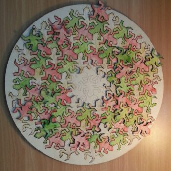 Intra απο ξύλο plywood 3mm-4mm πάχος - Escher Lizard Δίασταση 30x30 cm Intraeaxys-6o3ygeq7 - Image 3