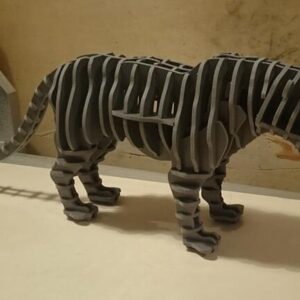 Intra απο ξύλο plywood 3mm-4mm πάχος - Tiger 3D Puzzle Δίασταση 30x30 cm Intraeaxys-zo9y4gr7
