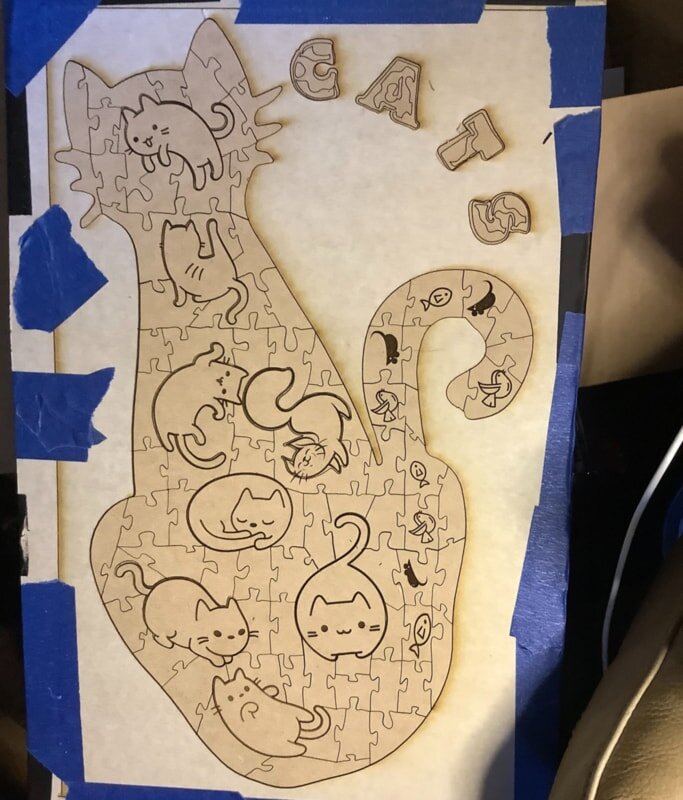 Intra απο ξύλο plywood 3mm-4mm πάχος - Παζλ Cute Cats Δίασταση 30x30 cm Intraeaxys-zo9ynew7