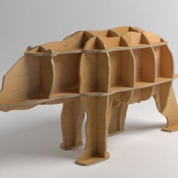 Intra απο ξύλο plywood 3mm-4mm πάχος - Ράφι Polar Bear Δίασταση 30x30 cm Intraeaxys-joed2g91 - Image 1