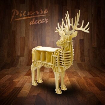 Intra απο ξύλο plywood 3mm-4mm πάχος - Ράφι βιβλίων ραφιών Deer Δίασταση 30x30 cm Intraeaxys-078y3r5o - Image 1