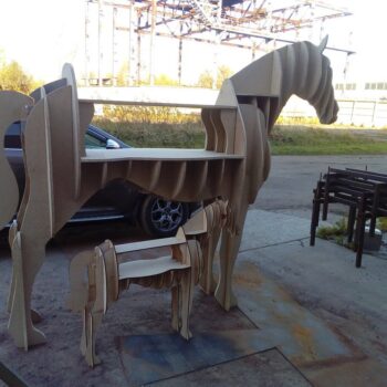 Intra απο ξύλο plywood 3mm-4mm πάχος - Διακόσμηση δωματίου με ράφι αλόγων Δίασταση 30x30 cm Intraeaxys-p7ympk27 - Image 1