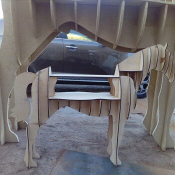 Intra απο ξύλο plywood 3mm-4mm πάχος - Διακόσμηση δωματίου με ράφι αλόγων Δίασταση 30x30 cm Intraeaxys-p7ympk27 - Image 3