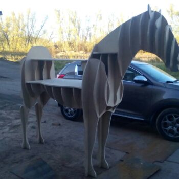 Intra απο ξύλο plywood 3mm-4mm πάχος - Διακόσμηση δωματίου με ράφι αλόγων Δίασταση 30x30 cm Intraeaxys-p7ympk27 - Image 4