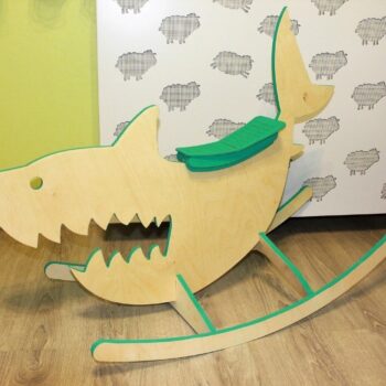 Intra απο ξύλο plywood 3mm-4mm πάχος - Ξύλινα Παιδικά Έπιπλα Rocking Shark Δίασταση 30x30 cm Intraeaxys-eoxlgk4o - Image 4