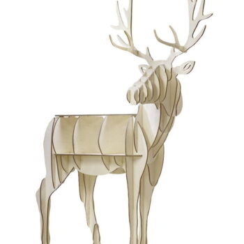 Intra απο ξύλο plywood 3mm-4mm πάχος - Επιτραπέζιο ράφι επίδειξης ξύλινη βάση ελαφιού Δίασταση 30x30 cm Intraeaxys-67wlg331 - Image 3