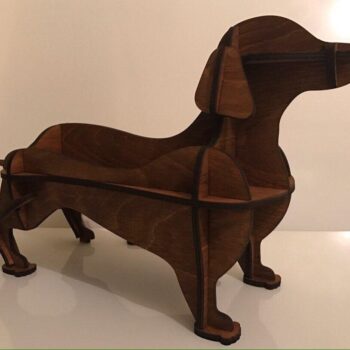 Intra απο ξύλο plywood 3mm-4mm πάχος - Ράφι Dachshund Kids Δίασταση 30x30 cm Intraeaxys-r7vm2v27 - Image 1