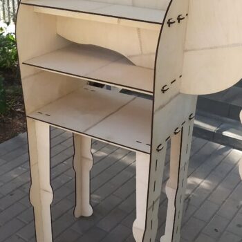 Intra απο ξύλο plywood 3mm-4mm πάχος - Giraffe Shelf Giraffe Kids Toy Book Ράφι Δίασταση 30x30 cm Intraeaxys-eo208nl7 - Image 3