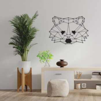 Intra απο ξύλο plywood 3mm-4mm πάχος - Polygon Raccoon Wall Art Δίασταση 30x30 cm Intraeaxys-075yrd8o - Image 1