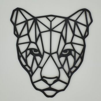 Intra απο ξύλο plywood 3mm-4mm πάχος - Puma Polygonal Wall Art Δίασταση 30x30 cm Intraeaxys-lopq6xk7 - Image 3