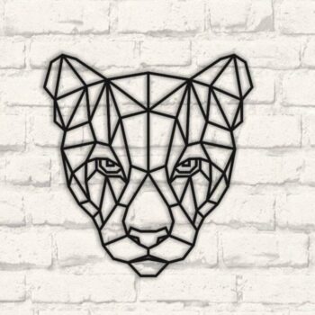 Intra απο ξύλο plywood 3mm-4mm πάχος - Puma Polygonal Wall Art Δίασταση 30x30 cm Intraeaxys-lopq6xk7 - Image 4