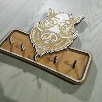 Intra απο ξύλο plywood 3mm-4mm πάχος - Κρεμάστρα για κλειδιά αγριόχοιρου Δίασταση 30x30 cm Intraeaxys-eo4qwm87 - Image 3