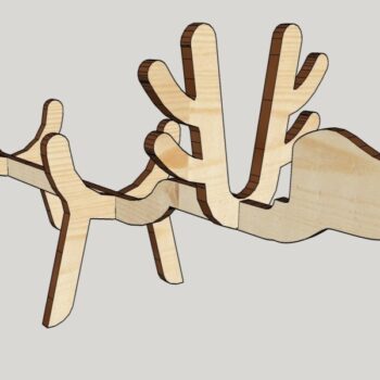 Intra απο ξύλο plywood 3mm-4mm πάχος - Θήκη για μπουκάλια κρασιού ελάφι Δίασταση 30x30 cm Intraeaxys-0788y3n7 - Image 1