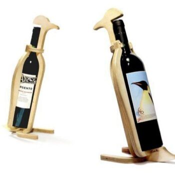 Intra απο ξύλο plywood 3mm-4mm πάχος - Θήκη κρασιού Penguin Δίασταση 30x30 cm Intraeaxys-qom6mv81 - Image 1