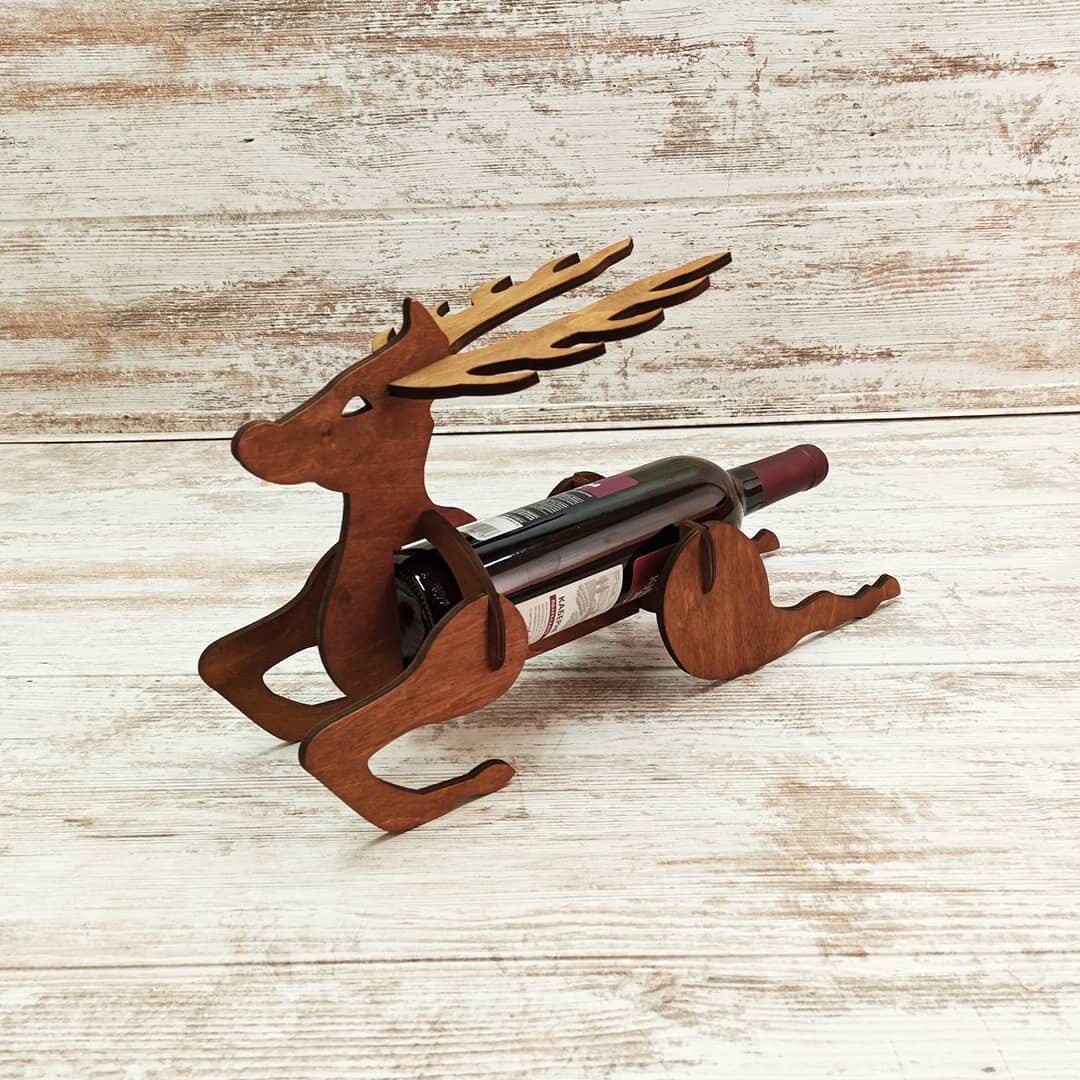 Intra απο ξύλο plywood 3mm-4mm πάχος - Θήκη για μπουκάλια κρασιού ελάφι Δίασταση 30x30 cm Intraeaxys-lopqgnk7