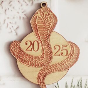 Intra απο ξύλο plywood 3mm-4mm πάχος - Στολίδι Cobra Snake Δίασταση 10x10 cm Intraeaxys-eo0q2691