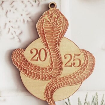 Intra απο ξύλο plywood 3mm-4mm πάχος - Στολίδι Cobra Snake Δίασταση 10x10 cm Intraeaxys-eo0q2691 - Image 1