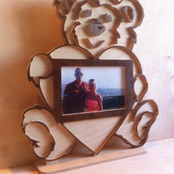 Intra απο ξύλο plywood 3mm-4mm πάχος - Κορνίζα για Teddy Bear Δίασταση 30x30 cm Intraeaxys-ro6y0g67 - Image 1