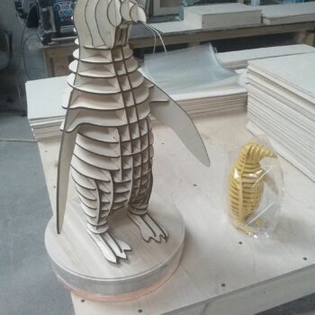 Intra απο ξύλο plywood 3mm-4mm πάχος - Penguin 3D Puzzle 4mm Δίασταση 30x30 cm Intraeaxys-lopqvl37 - Image 1